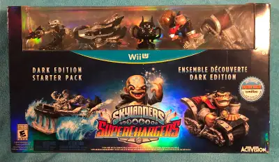 Skylanders Superchargers Dark Edition Starter Pack Nintendo Wii U Open but never used. Very good con...