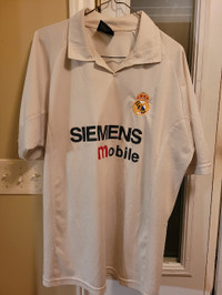Real Madrid white football/soccer shirt (Large) 1902-2002