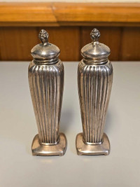 Silver W.B. M.F.G. Co. Salt And Pepper Shakers 90% Silver Marked