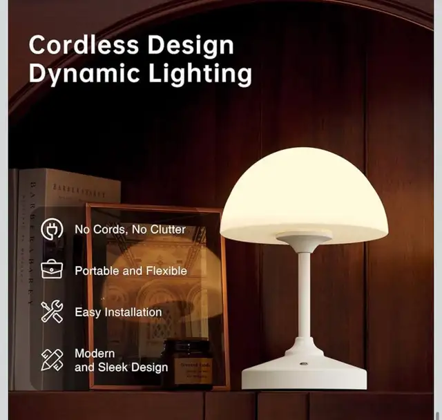Dawnwake Mushroom Table Lamp, Bedside Lamps for Bedrooms in Indoor Lighting & Fans in Kitchener / Waterloo - Image 7
