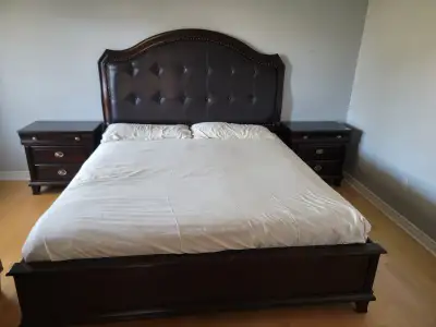 Dark Wood Bedroom Furniture Set, View more