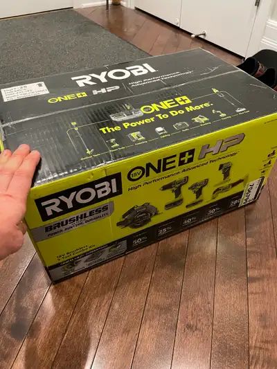 RYOBI 18V ONE+ HP Brushless 5-Tool Combo Kit with HP Batteries, Charger, and Bag HP Tools: 1/2 in. D...