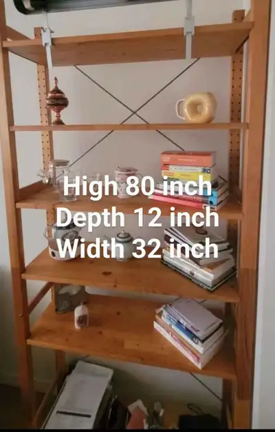 Vintage Solid Wood Bookshelf, View more