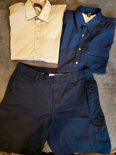 3 PCS:  MEN'S SHORTS & 2 SHORT SLEEVE DRESS SHIRTS, View more