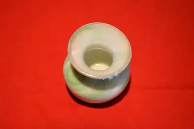 MINIATURE VASE + GIBSON GLASS + GREEN + 19xx + 2 1/8" = 5.4 CM, View more