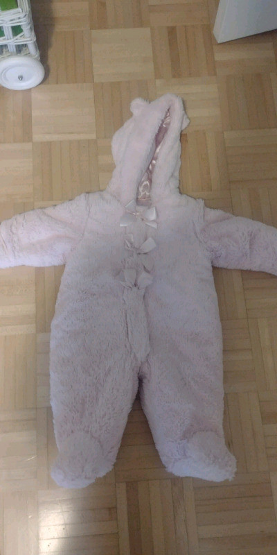 Pink bear infant snowsuit in Clothing - 3-6 Months in Bedford