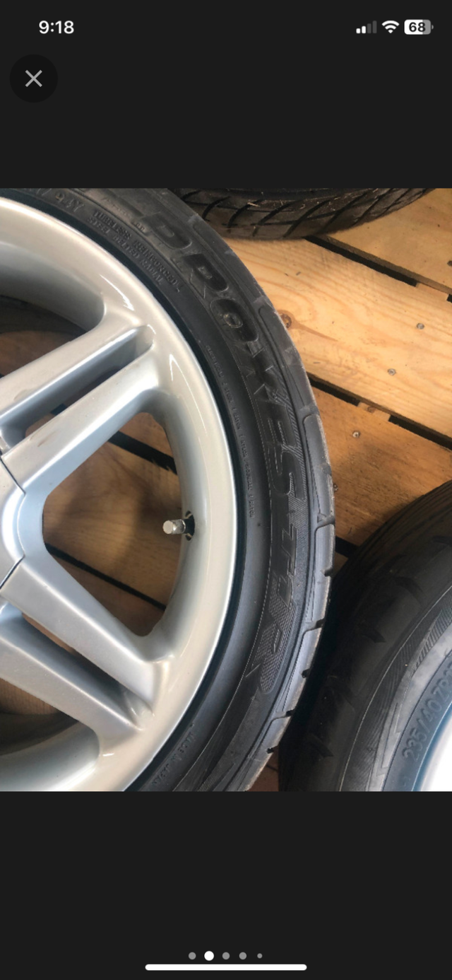 OZ rims and tires 17 x 8 retro 5x120 clean 235/40r17 in Tires & Rims in Markham / York Region - Image 7