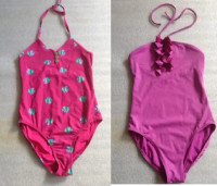 2x 1-piece Girl's swimsuit bathing suit, by GapKids Size 8
