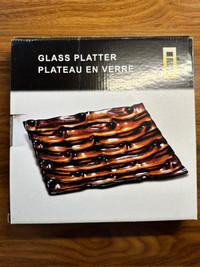 Brown Glass Platter