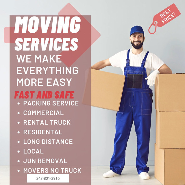 Local/ long distance movers 24 hours in the day moving - Gatineau in Moving & Storage in Gatineau