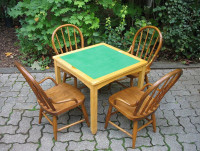 Set of Antique Child's Chairs With A LEGO Play Table