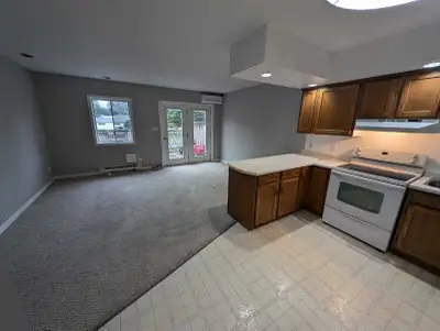 One bedroom apartment on the second floor. Balcony in the back, perfect for a BBQ. The unit is part...