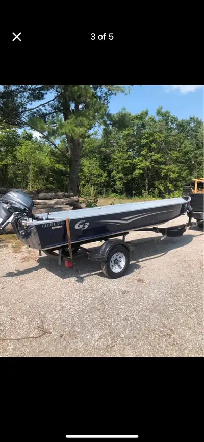 Open to certain trades. No junk. Line New, 2020, Yamaha 16ft aluminum fishing boat. Motor is 2020 Ya...