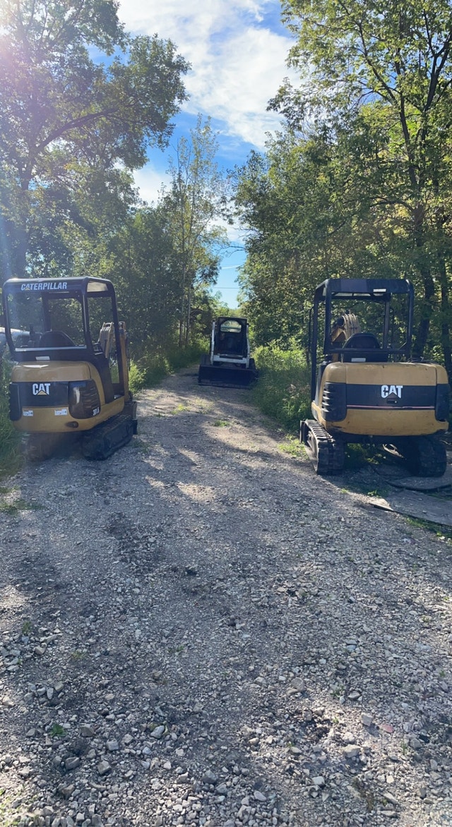 End of year skid steer and mini excavator services Excavation
