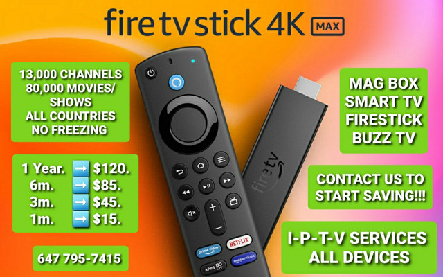 FIRESTICK SMART TV IPBOX!!!! in TVs in Markham / York Region - Image 2