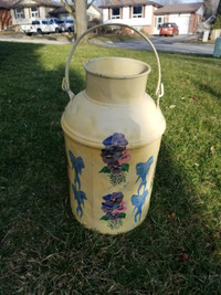 Vintage hand painted  Milk Can