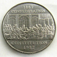 1 piece (1867 - 1982 Confederation) Constitution Cnd Dollar.