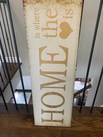 Home is where the heart is canvas sign, View more