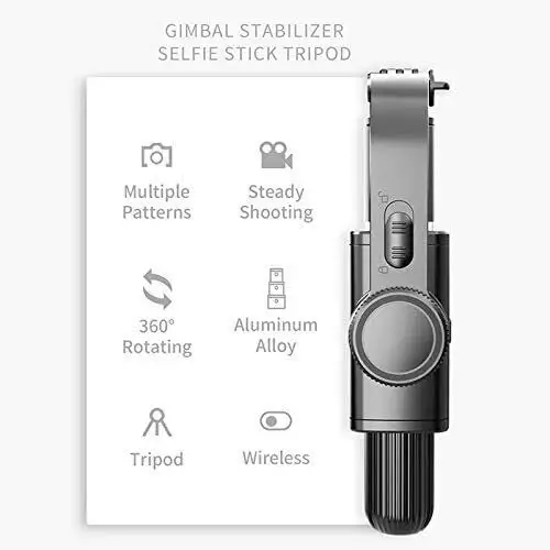 Gimbal Stabilizer L08 Selfie Stick Tripod for Smartphones in Cell Phone Accessories in Guelph - Image 4