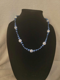 Blue China Bead Necklace 