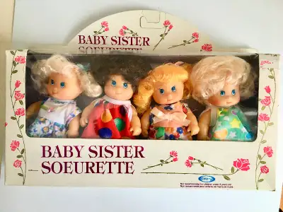 1990 Vtg Baby Sister Mini 4.5" Doll Lot 4 Total - Cititoy New, View more