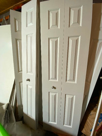 Like new about 6 24x80 six panel bifold doors for sale