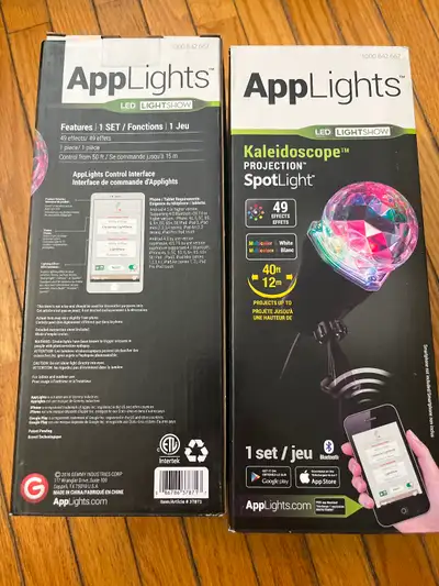 2 x Kaleidoscope Projection app lights, View more