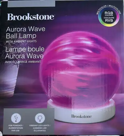 Brookstone Aurora Wave Ball Lamp (New), View more