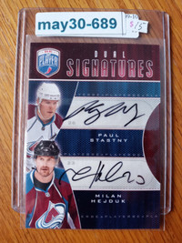 2009-10 Upper Deck Be A Player Dual Signatures Stastny Hejduk