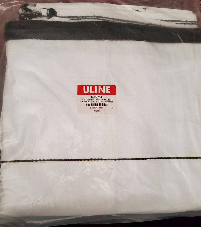 Uline Bulk Bags - Duffle Top, Plain Bottom, 42 x 42 x 55" in Other in Oshawa / Durham Region - Image 3