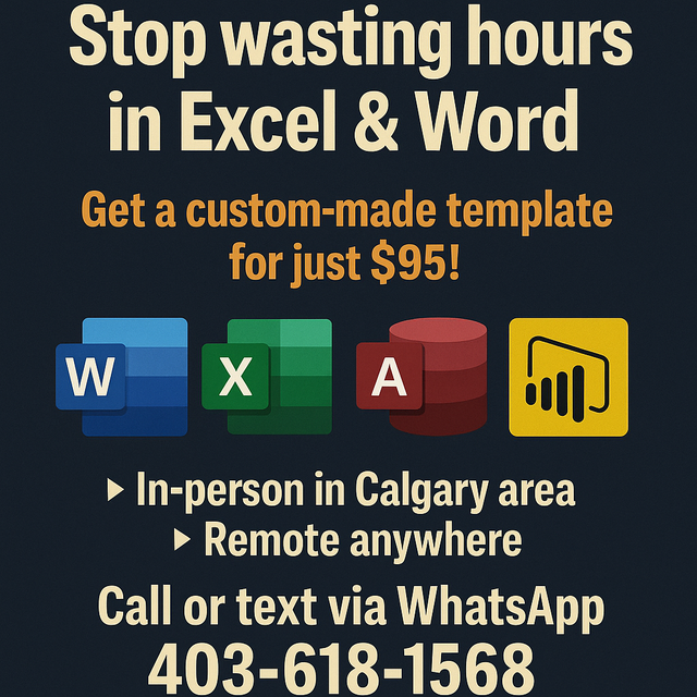Custom Excel, Word, Access & Power BI Templates – Save Time!64567879587713121