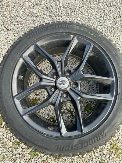 Blizzaks WS90 with Subaru brand winter rims purchased 2024 from Subaru Dealership. Rims in excellent...