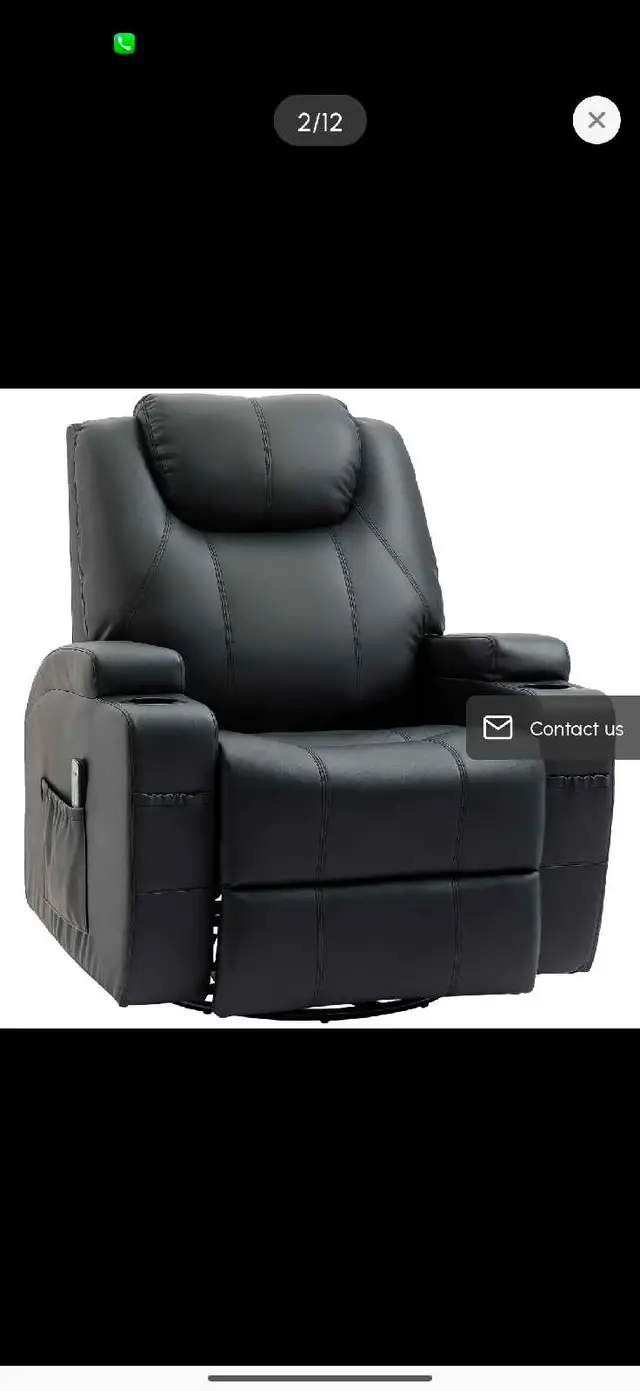 Massage Recliner Chair, Swivel Nursery Rocker Chair in Chairs & Recliners in Markham / York Region - Image 10