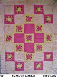VINTAGE  DOLL QUILT - BOXED IN (1960-1980)