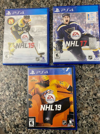 PS4 Games: NHL 15, NHL 17 and NHL 19