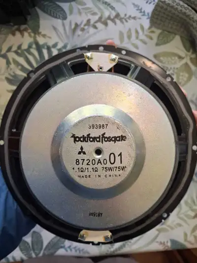 50 OBO 1.1 ohm 75 watt Subwoofer driver only, no enclosure Great condition Tested and working