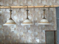 Three Antique Hanging Lights 