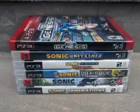 Sonic The Hedgehog - 6 GAME BUNDLE/LOT (PlayStation 3)