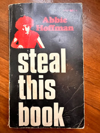 steal this book by Abbie Hoffman. 1st ed. $50..