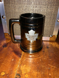 Black Luster Maple Leafs Beer Mug