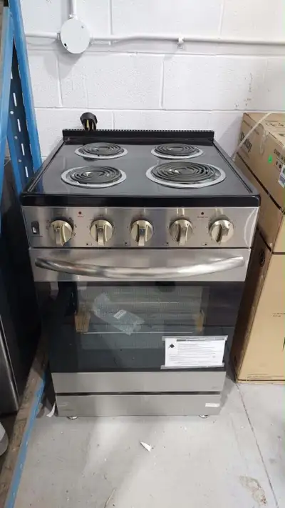  24" Electric Coil Range – Stainless Steel – New, View more