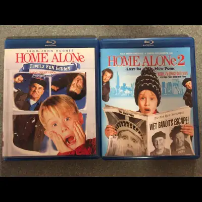Home Alone 1 and 2 Christmas movies on bluray in excellent shape, View more