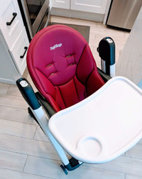 Peg Perego Siesta  high chair ( gently used)- Raspberry Color