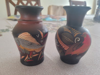 Small mexican jars for display.