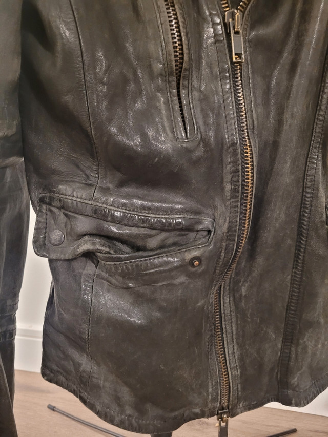 Allsaints leather biker jacket in Men's in City of Toronto - Image 4