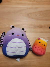 Squishmallows. Smallest $4, butterfly $8, big stuffy(non brand $
