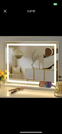 Vanity Mirror with Lights, 23" x 18" Makeup Mirror, Hollywood Mi