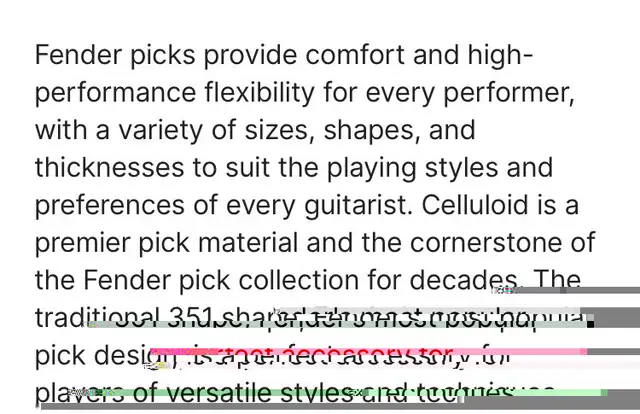 Fender 351 Shape Premium Pick Heavy Abalone in Guitars in Guelph - Image 3