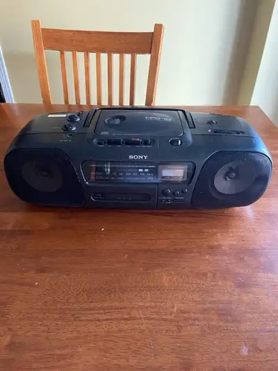 Sony CFD-10 single CD player radio AM/FM stereo cassette deck, View more
