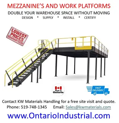Let KW Materials Handling maximize your space with a mezzanine or structural storage platform. We ha...